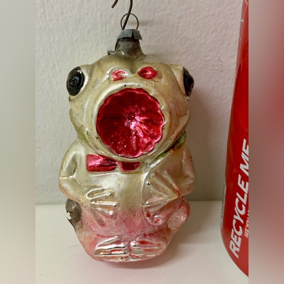 Early 20th Century Antique Suck Mouth Frog Christmas Tree Ornament - Picture 1 of 16